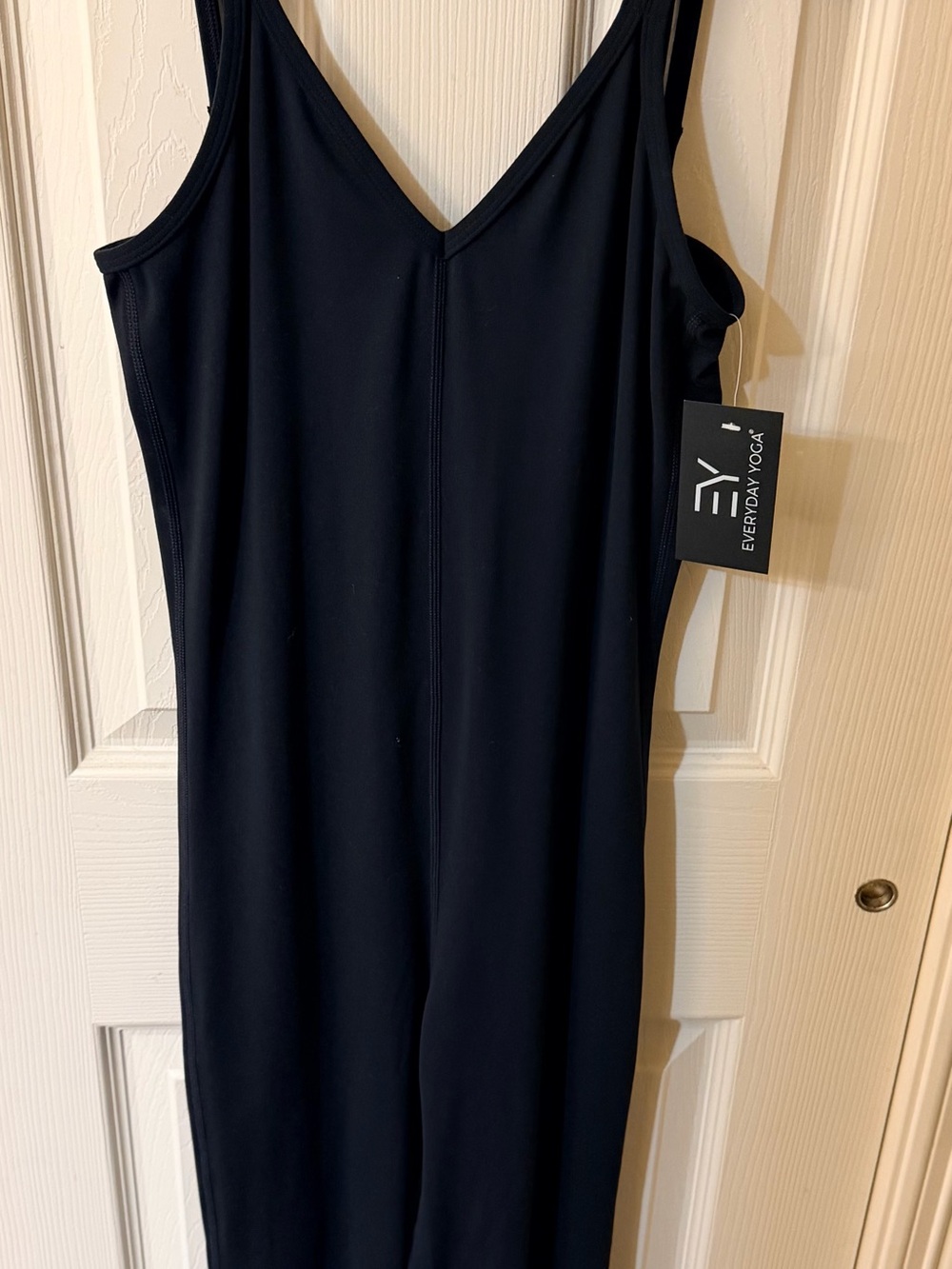 Everyday Yoga Black V-Neck Jumpsuit NWT